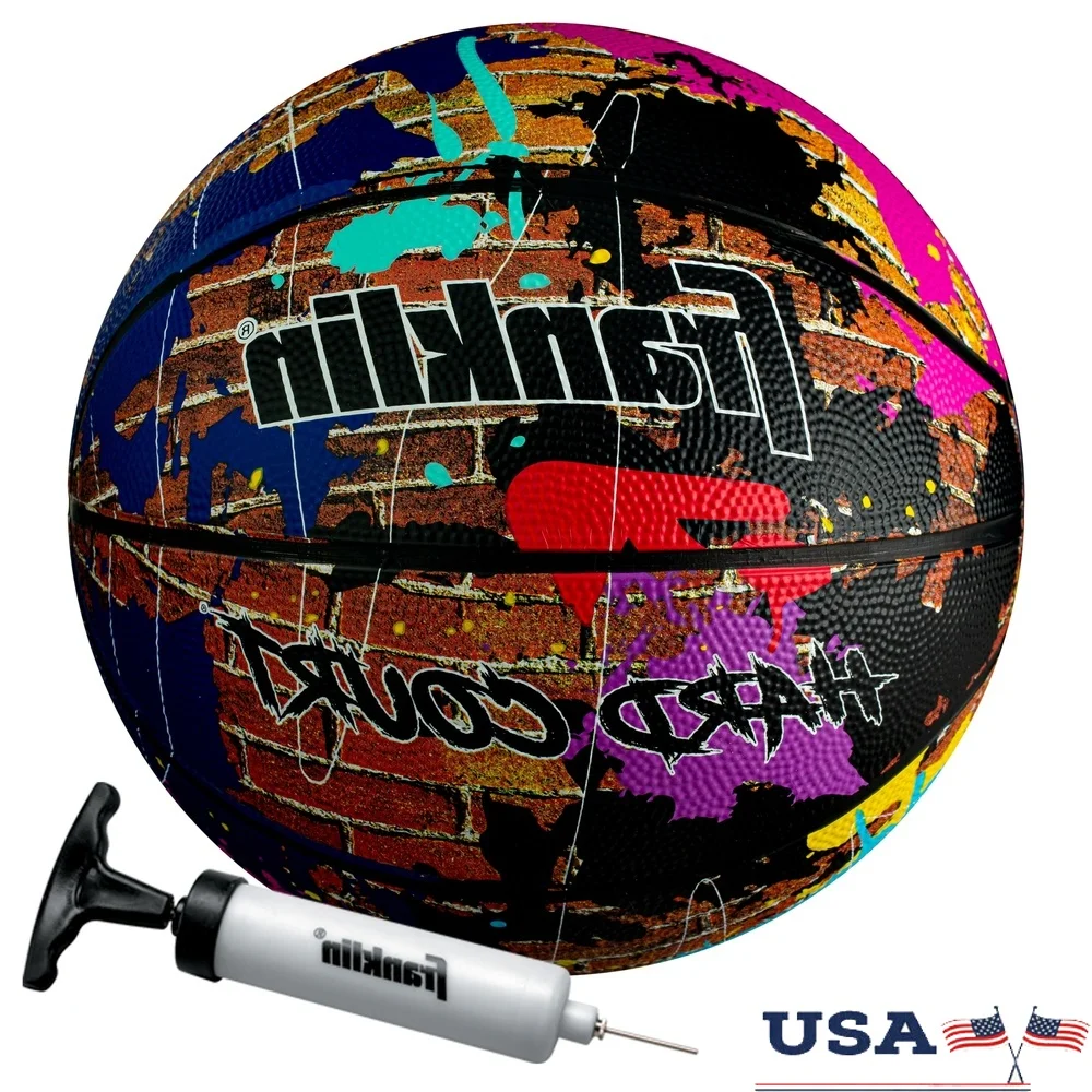 

Official Size Basketball Rubber Basketball Outdoor Indoor Street Basketball Durable Grip Air Pump Included Hard Court Bounce