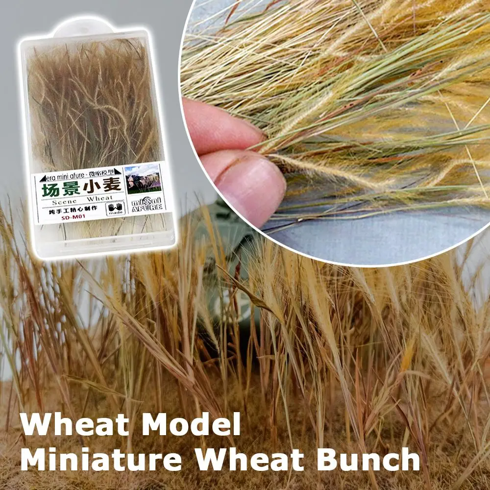 Miniature Wheat Bunch Long Stems Wheat Model for DIY Architecture Building Model Railroad Train Garden Scenery Landscape Layout