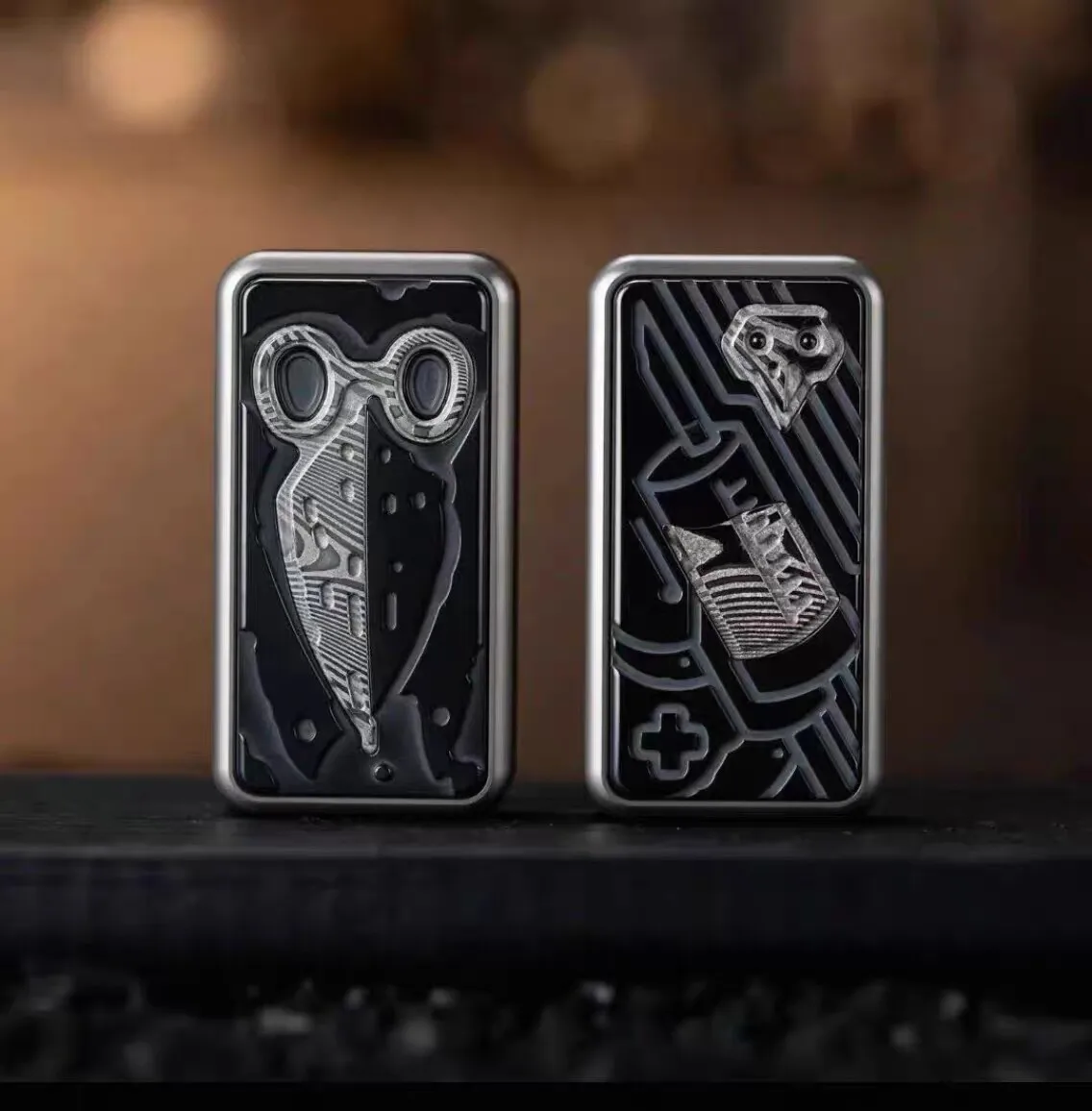 Used EDC Uncle Smart S Plague Doctor EDC Mechanical Tuning Fork Push Card