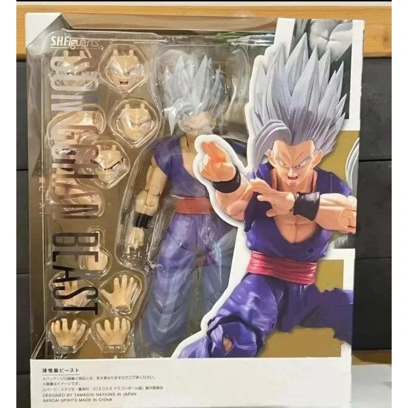 In Stock Dragon Ball SHF Son Gohan Silver Hair Beast Form Super Saiyan Anime Action Figures Model Toys Collection Hoilday Gifts