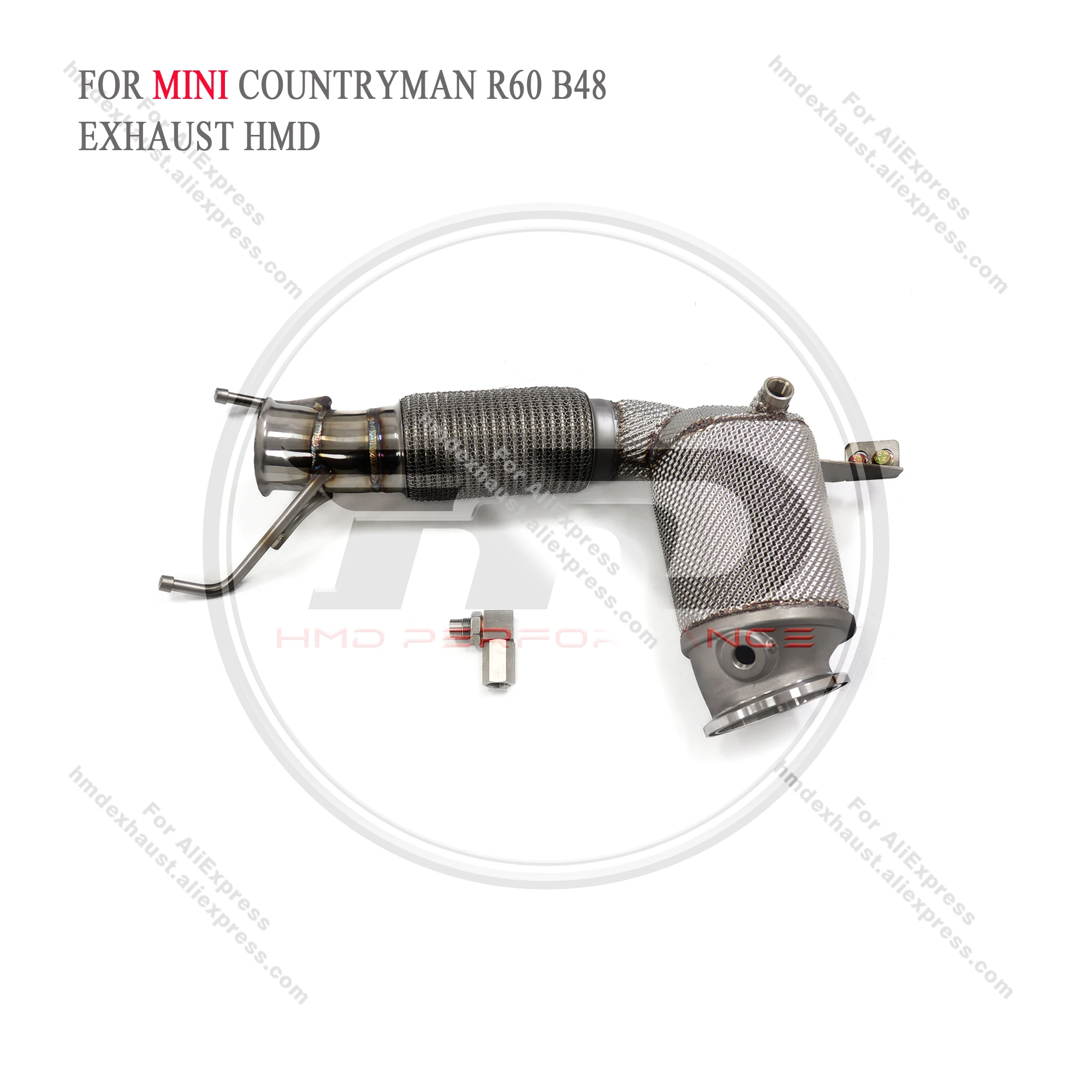 

HMD Exhaust System High Flow Performance Downpipe for Mini Countryman R60 B48 2.0T With Heat Shield Racing Pipe