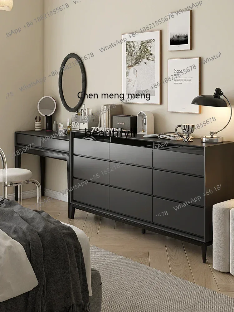 zq1Italian pure solid wood nine-chest cabinet Nordic simple living room bedroom storage wall storage cabinetK182