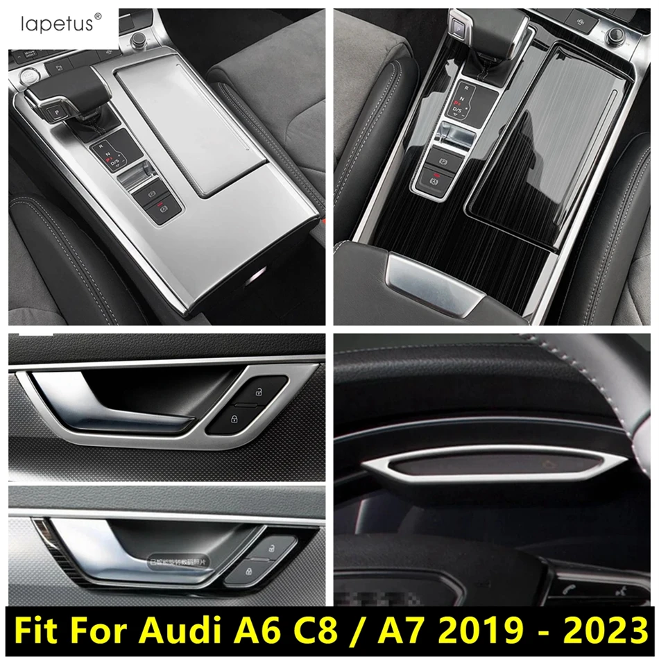 

Central Control Air AC Vent / Shift Gear Water Cup Panel / Handle Bowl Cover Trim Accessories For Audi A6 C8 / A7 2019 - 2023