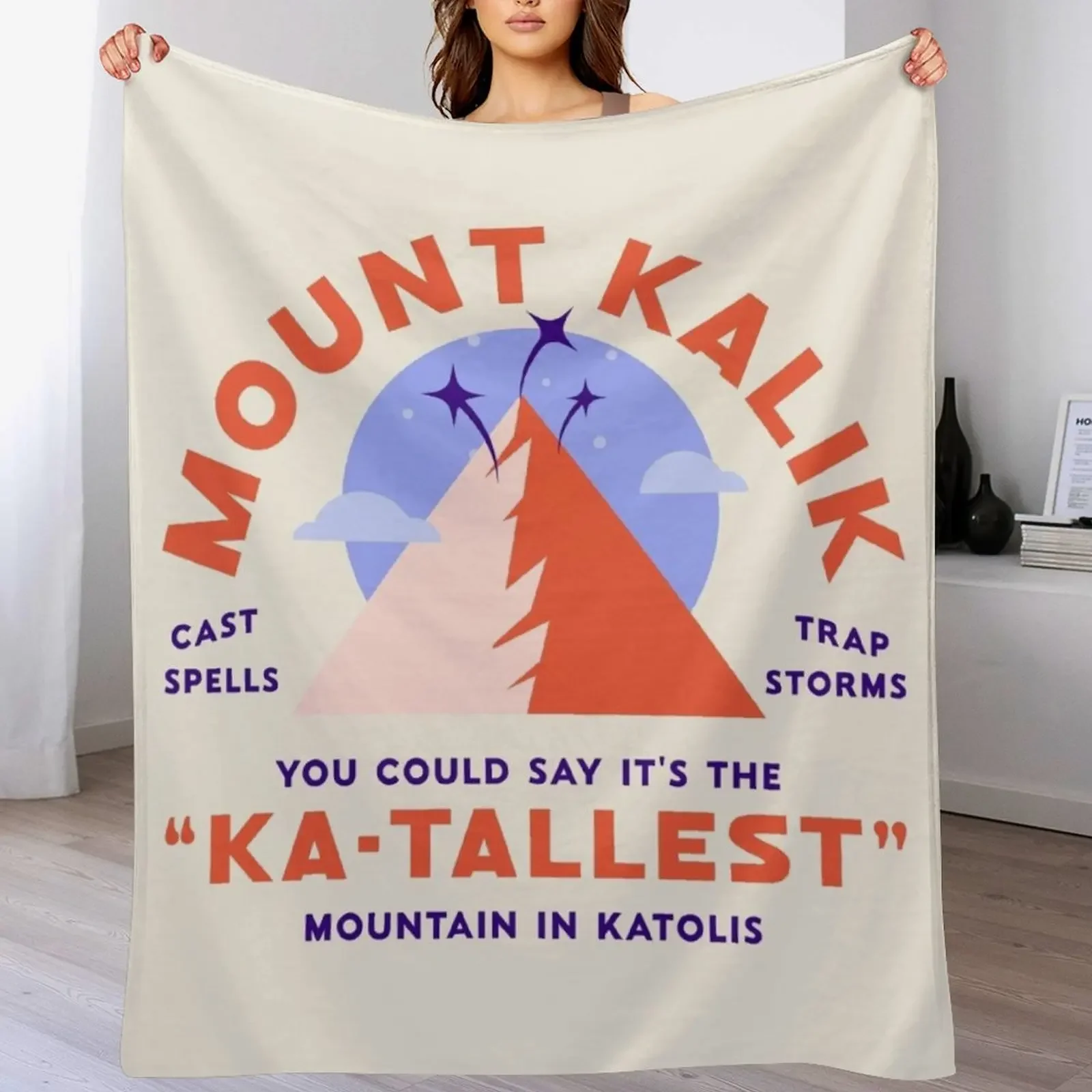 Ka-tallest Mountain Throw Blanket Stuffeds Tourist Quilt Blankets