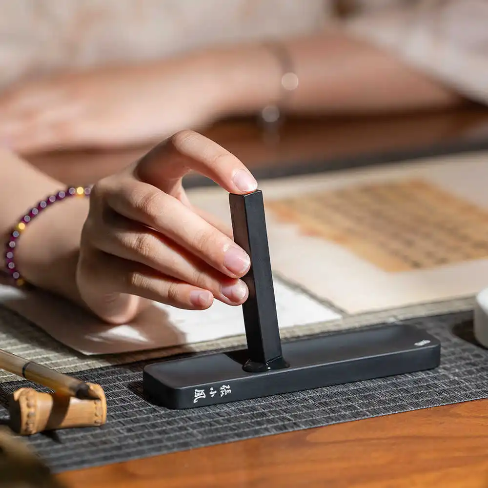 Zhang Xiaofeng Inkstone Set Ink Bar Ornament Brush Gift Box High end Accompanying Small Kai Square Inkstone Box Portable Gift