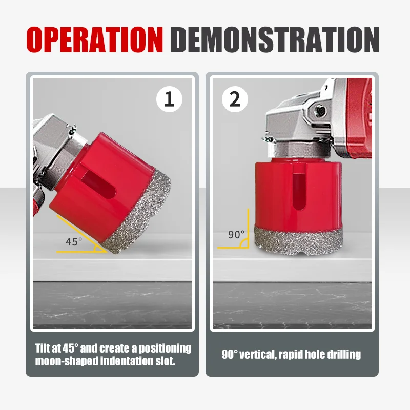 1pc 6-100mm punte diamantate a secco punte per carotaggio piastrelle di ceramica sega a tazza punte da trapano per marmo granito con apri filettatura M14