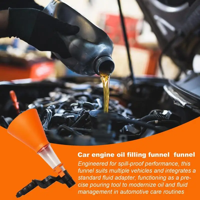 Automotive Funnel Anti-Spill Car Oil Funnel Specialty Tools & Gadgets For Radiator Transmission Coolant Lawn Mower Motor Car