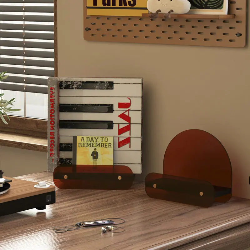 

Light Luxury CD Racks High-end Acrylic Desktop CD Racks Vinyl Record Creative Storage Home Furniture Bastidores De CD ZY40CDJ