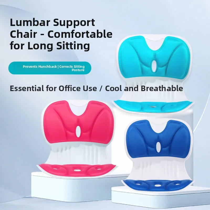 Ergonomic Office  Cushion Lumbar Support Backrest Pad Corrects Sitting Posture Long Hours Seating Office Chair Pad
