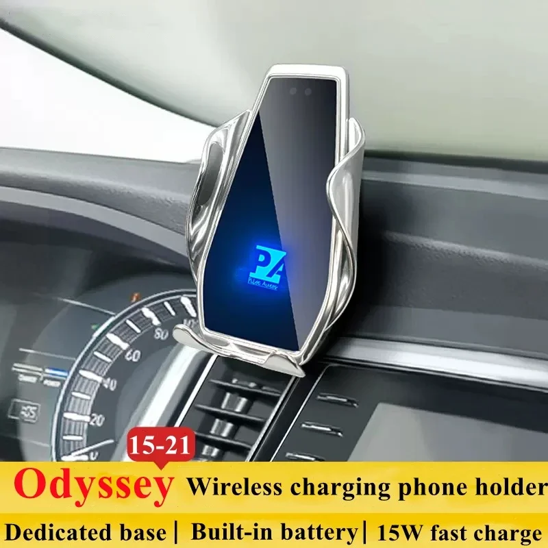 

2015-2021 For Honda Odyssey Phone Holder Wireless Charger Car Mobile Phones Mount Navigation Bracket GPS Support 360 Rotating