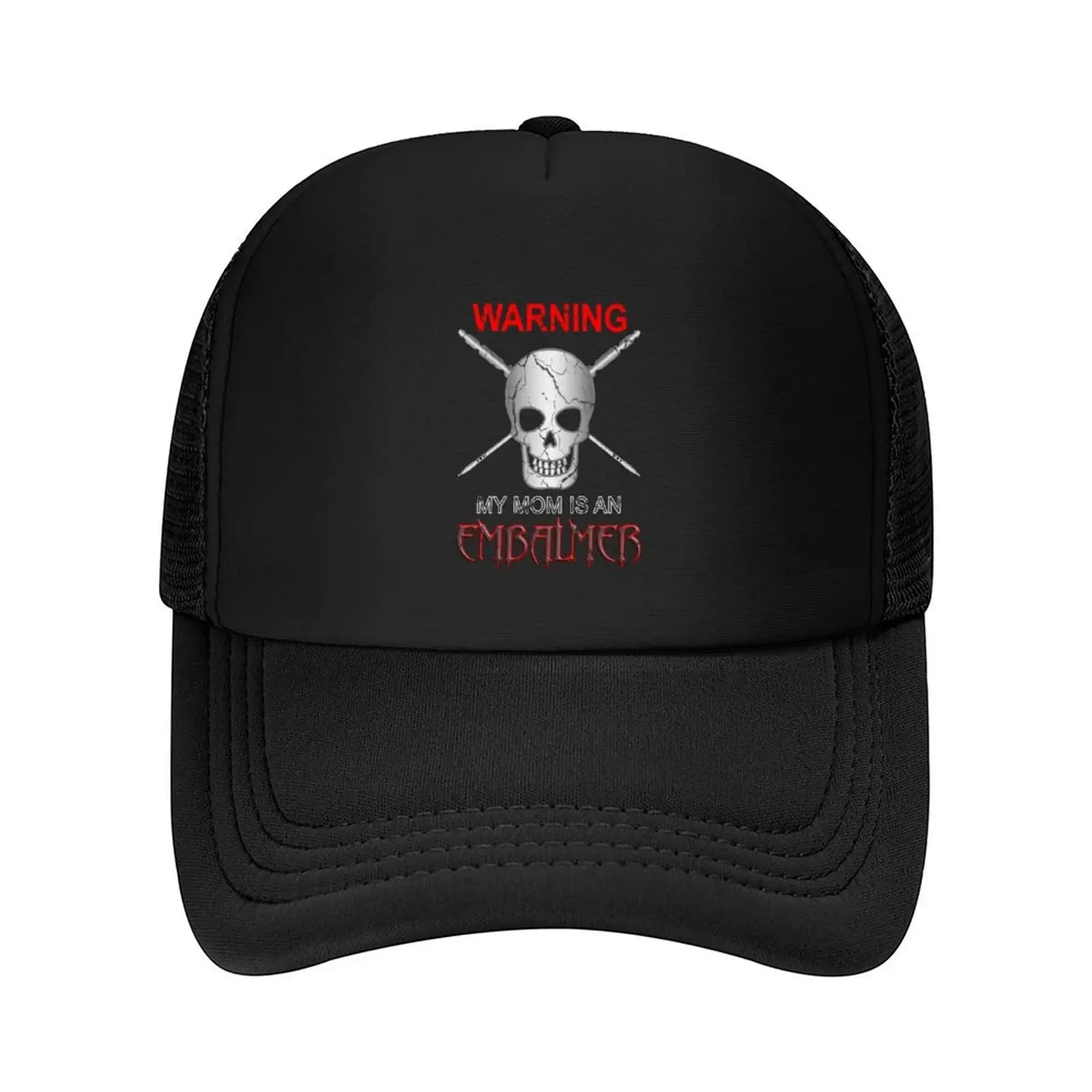 2026 Warning My Mom Is An Embalmer Baseball Cap Horse Hat Beach Outing hard hat Snapback Cap Baseball For Men Women's