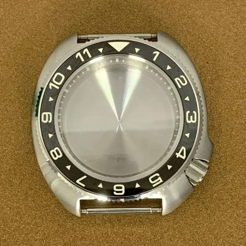 Mod 44mm SKX 6105 Turtle Abalone White Case With Fashion Bezel Fits Seiko NH35 NH36 7S26 4R36 Movement Watch Repair Replace Part