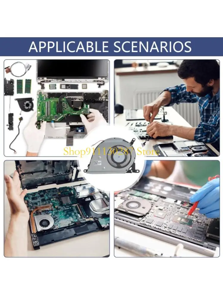 

J1HC Сменный вентилятор охлаждения процессора, охлаждающий металлический вентилятор для ноутбука, вентилятор для рассеивания для