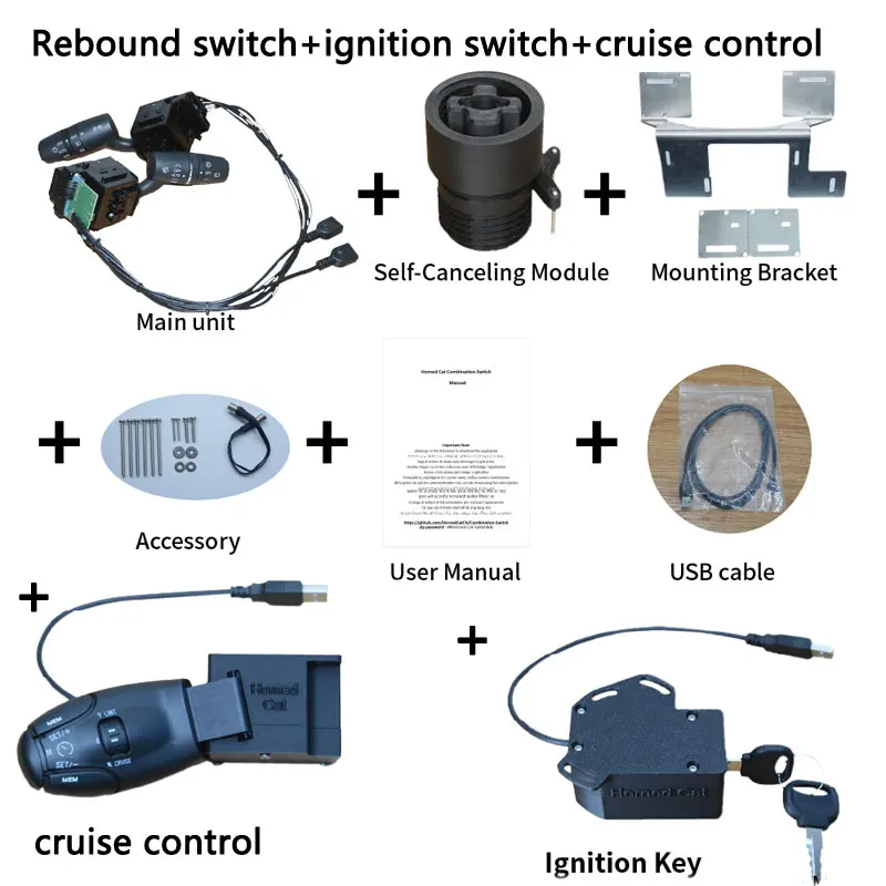 Simulator Games Stuurwiel richtingaanwijzer ruitenwisser KIT Voor Thrustmaster T300 RS/GT Automatische rebound Cruise Control SLEUTEL schakelaar