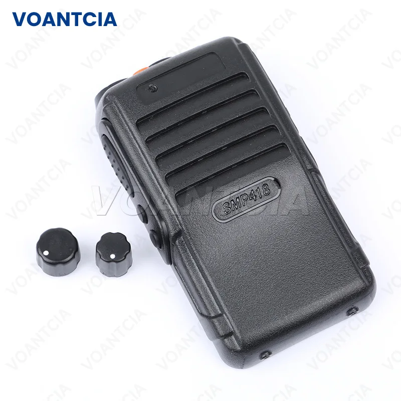 

Front Cover Housing Shell Case with Volume Channel Knobs Walkie Talkie Part for Motorola SMP-418 SMP418 Radio