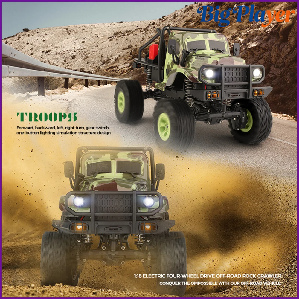 WLtoys 184020 184021 1/18 4WD RC Car 2.4GHz Full Proportional Remote Control Off-Road Vehicle RTR Hobby Toy Gift for Adults
