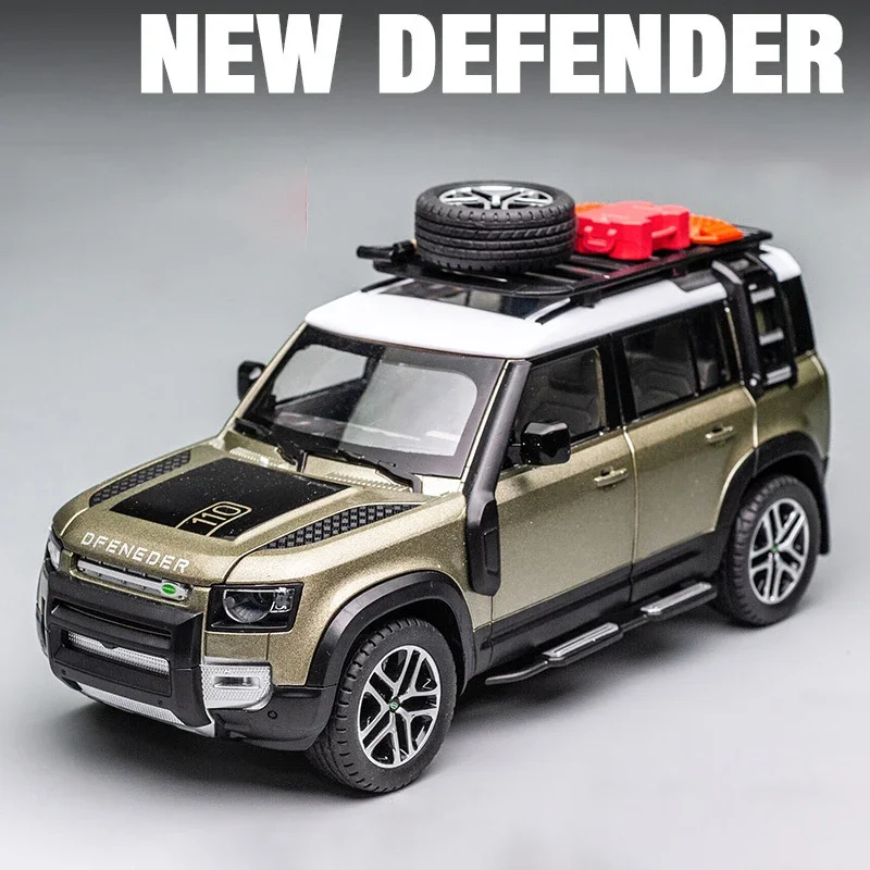 

1:24 Land Rover Defender Alloy Diecasts Toy Vehicles Toy Off-road Vehicles Car Model Sound And Light Collection Kids Toy Gift