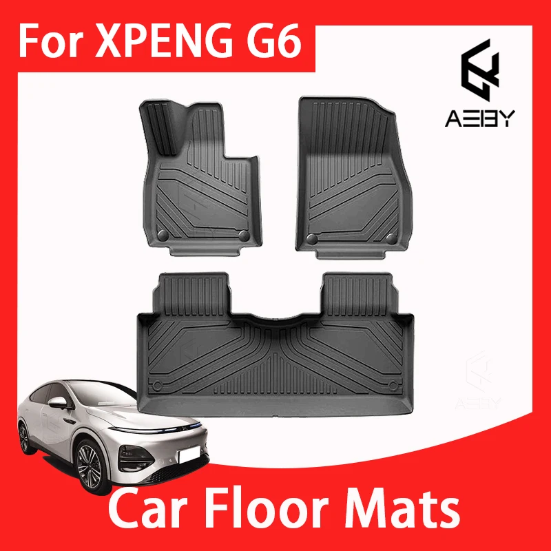

AEBY Car TPE Floor Mats For XPENG G6 2023-2025 Car Left Hand Drive Waterproof Non-slip Mat NEW TPE Special Interior Accessories