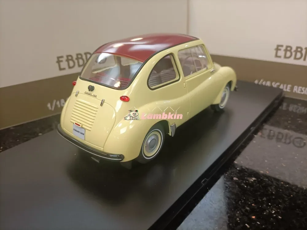 Ebbro 1:18 For Resin Mini Beetle Classic Car Model 360 1958 Yellow Gifts Ornaments Miniature Collections