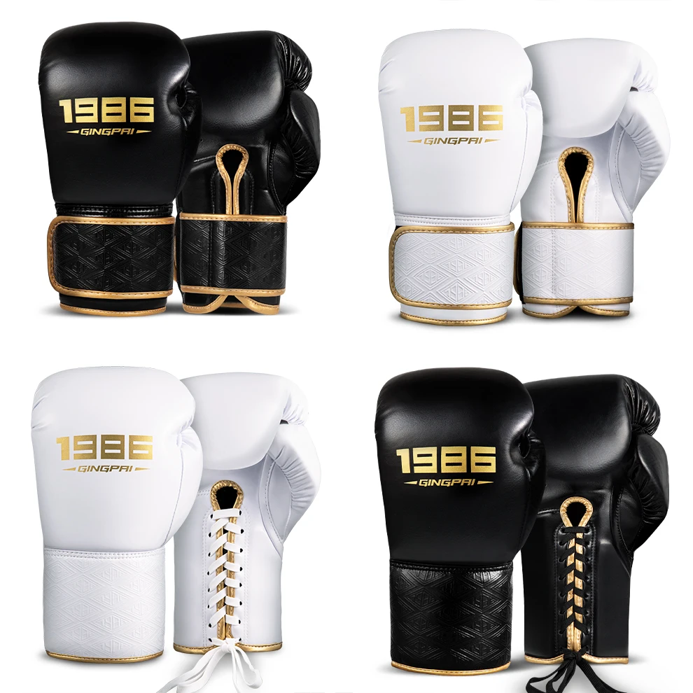 

Боксерские перчатки премиум-класса 8/10/12/14 унций для взрослых, профессиональные перчатки для тренировок по муай-тай и саньда, утолщенные перчатки для работы с боксерскими мешками.