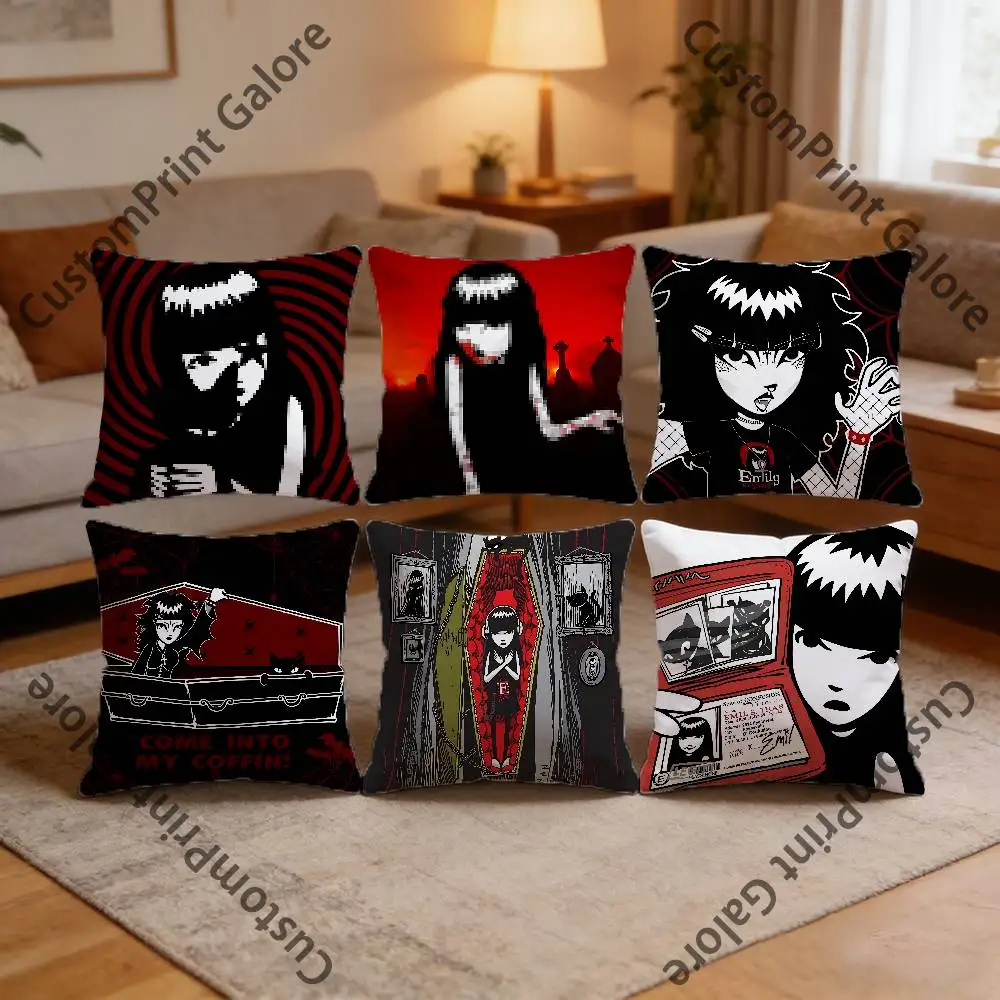 

Emily the Strange Square Throw Pillow Cover Multiple Sizes Soft for Sofa Bedroom Living Room Home Decorative