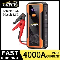 GKFLY 4000A Car Jump Starter 59.2Wh Power Bank Battery Booster Charger 12V Starting Device Petrol Diesel Car Starter Buster
