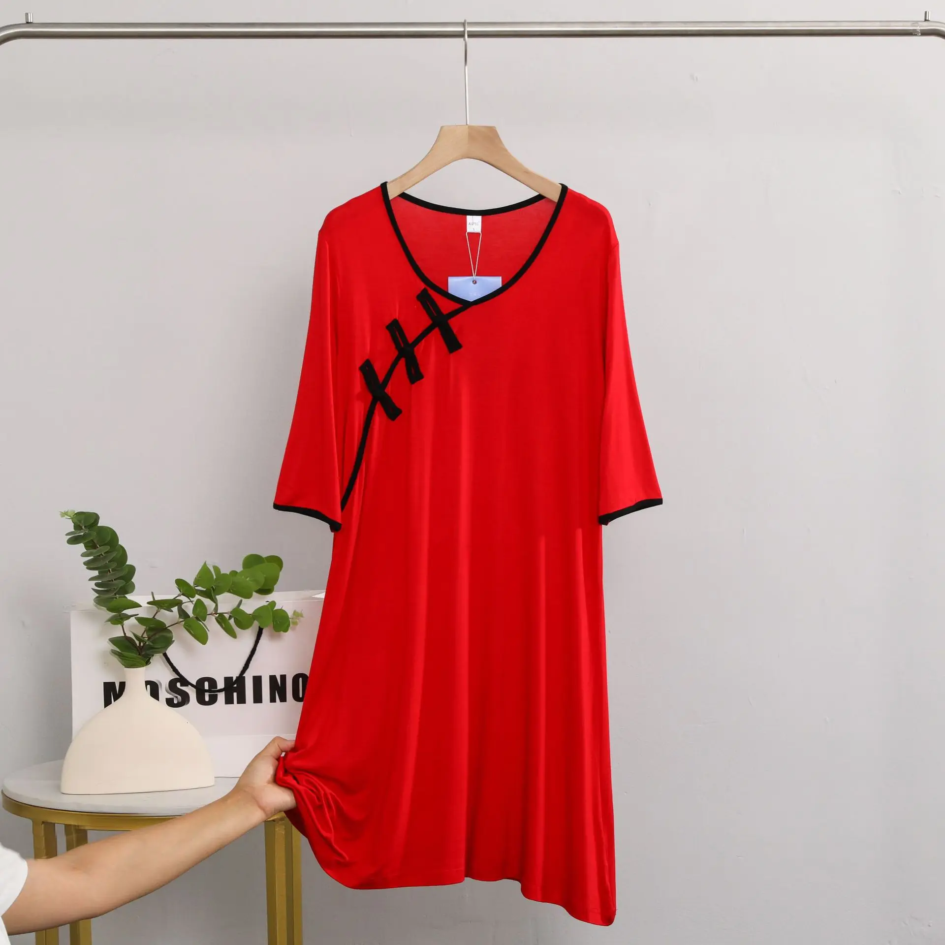 Half-length Sleepwear Women\'s Nightgowns Loose Comfortable Modal Night Dress Spring Autumn Nightwear Shirt Casual Homewear