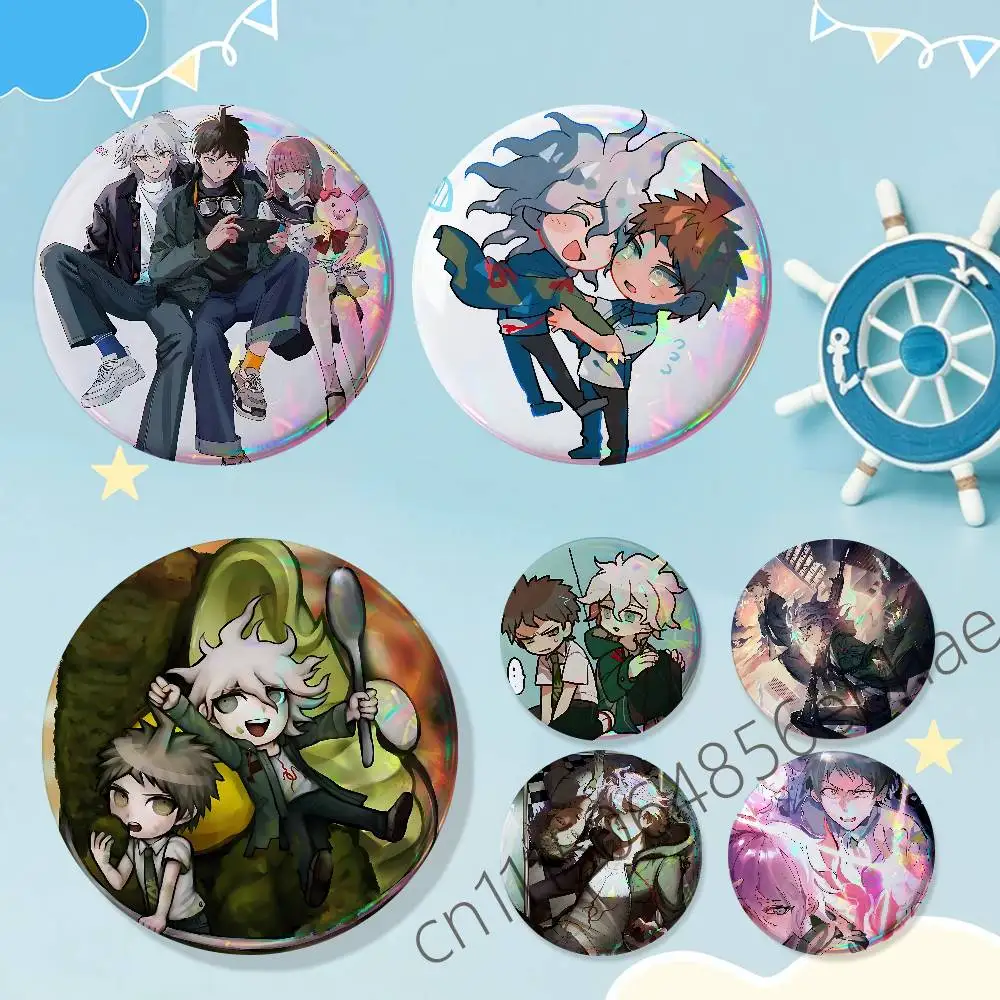 FOR Danganronpa Komaeda Hinata Brooches Cute Cartoon Badge Jacket Jeans Lapel Pin Gift Accessorie