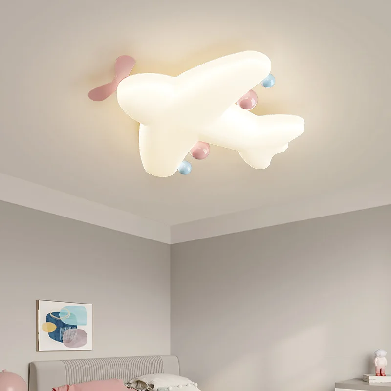 

Love Princess Room Light Cartoon Aircraft Boy Bedroom Full Spectrum Eye Protection Children's Room Ceiling Light