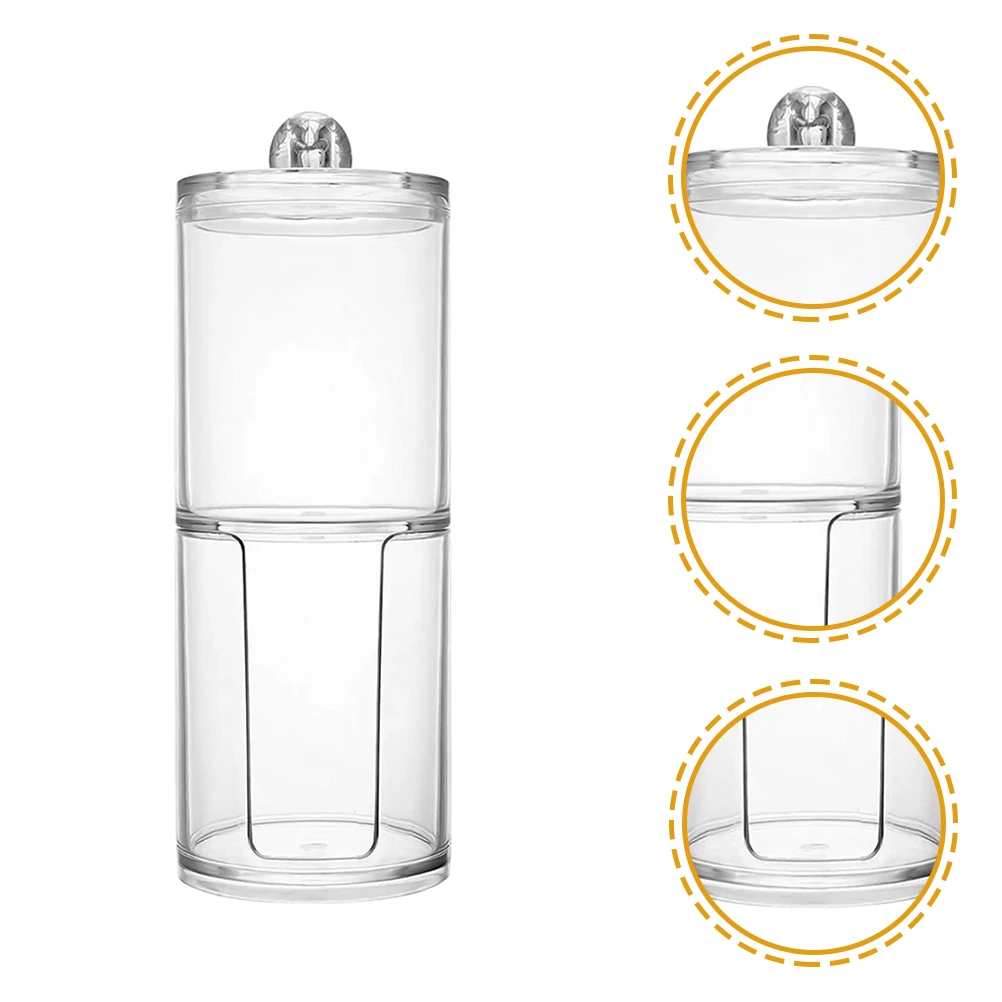 

Transparent Stackable Cotton Pad Jar Round Cotton Ball Dispenser For Makeup Accessories Storage Clear Organizer Container
