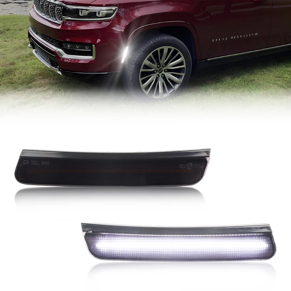 

2 шт. передний угловой боковой габаритный фонарь, отражатель крыла с ярким светодиодом для Jeep Wagoneer Jeep Grand Wagoneer 2022 2023