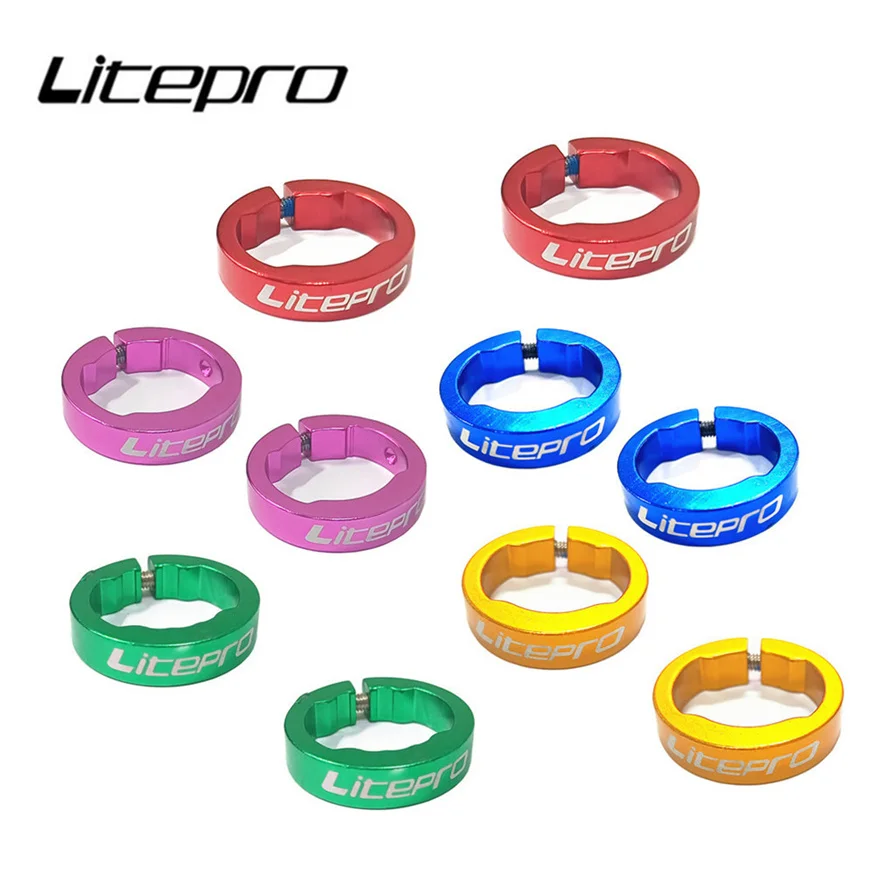 Litepro Grip Ring Duble-Sided Lock Aluminum Alloy Folding Bicycle For 22.2MM Handlebar Lock Ring Grips