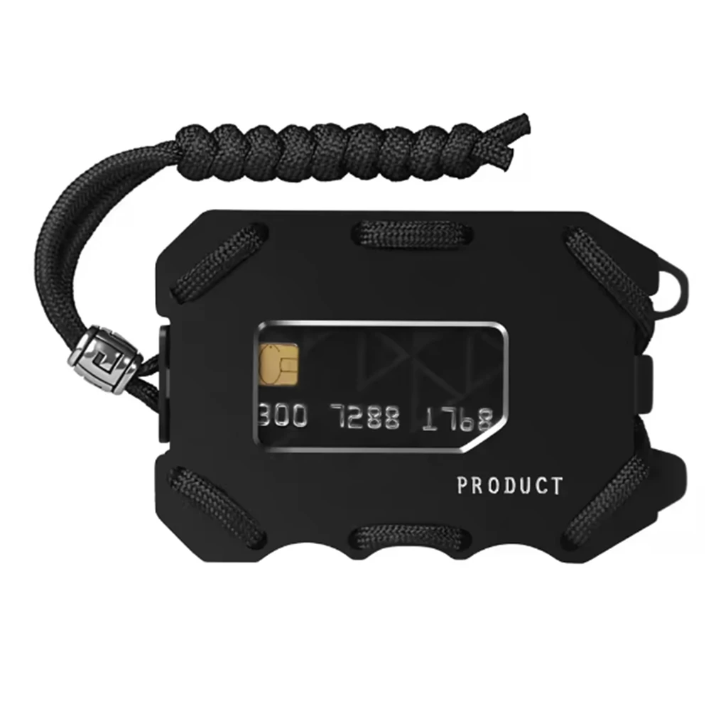 *BAAY Metal Wallet for Men Stainless Steels Multi-Functional Tactical Design Securely Holds Credit Cards Plus Spring