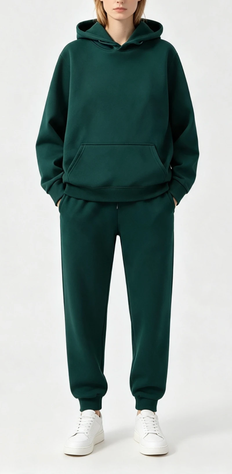 Autumn and Winter Women's Hoodie Sweater Pants Set Loose Casual Sports Two-piece Casual Street-style Wear view 3
