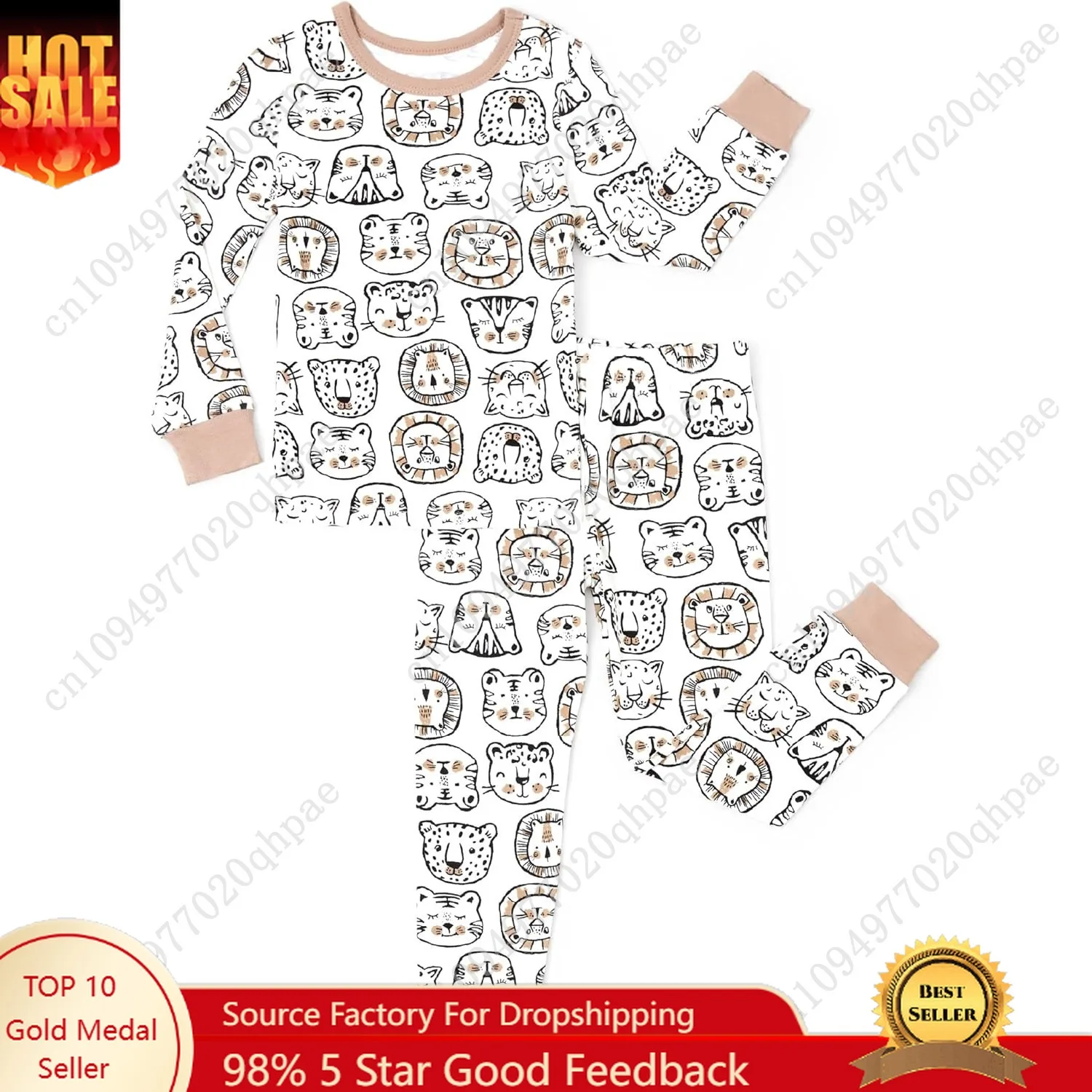 

PATPAT Bamboo Viscose Pajama Set for Toddlers with Improved Tensile Strength, Snug Fit Pjs Sleeper for Baby Boys Girls Kids