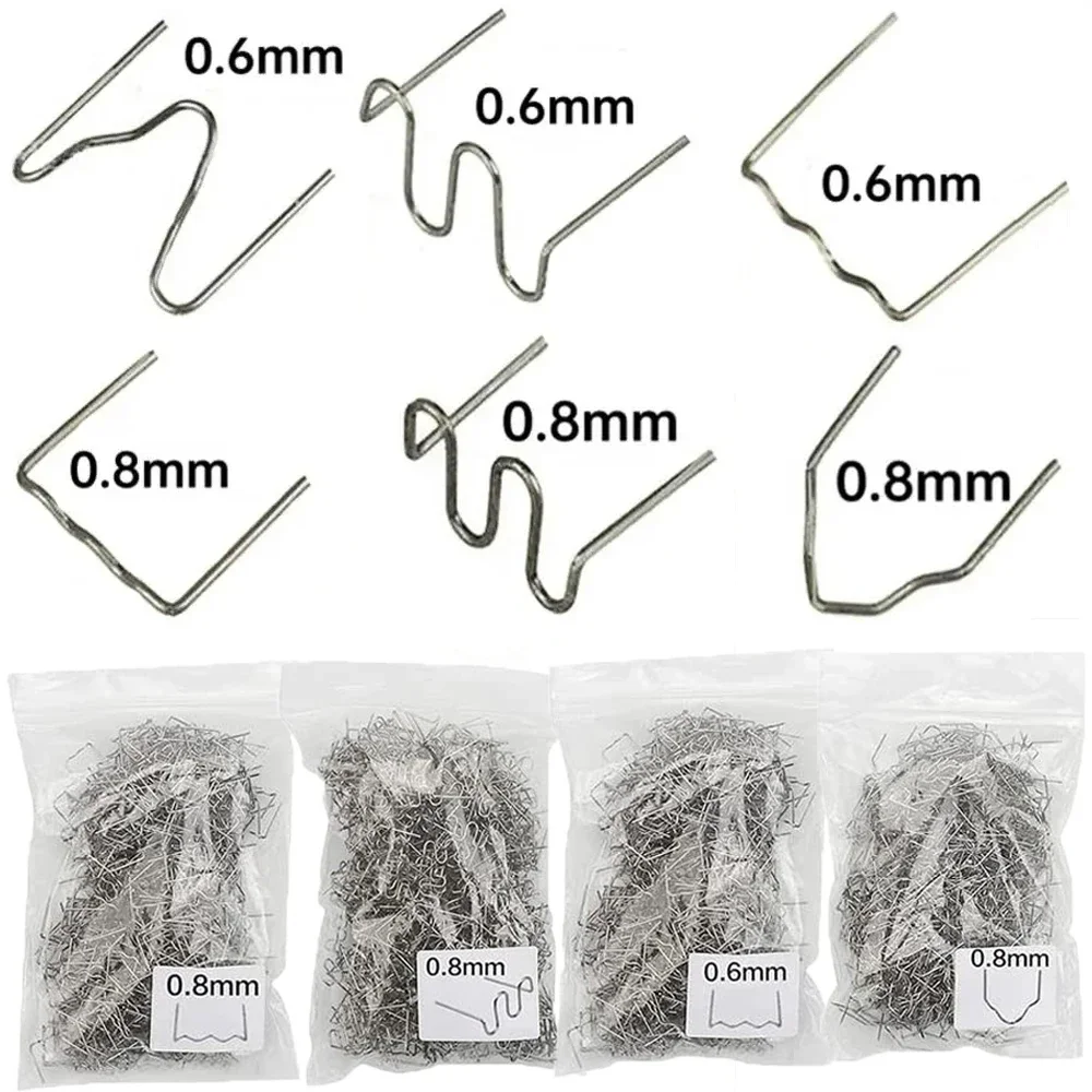 

100-600Pcs Auto Plastic Repair Welding Nails Car Bumper Repair Welded Stud Precut Wave Nails Machine Welding Hot Stapler