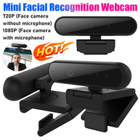 Mini USB Facial Recognition Webcam HD 1080P 720P Computer Web Camera For Windows Hello Identification Login Webcam For Laptop PC