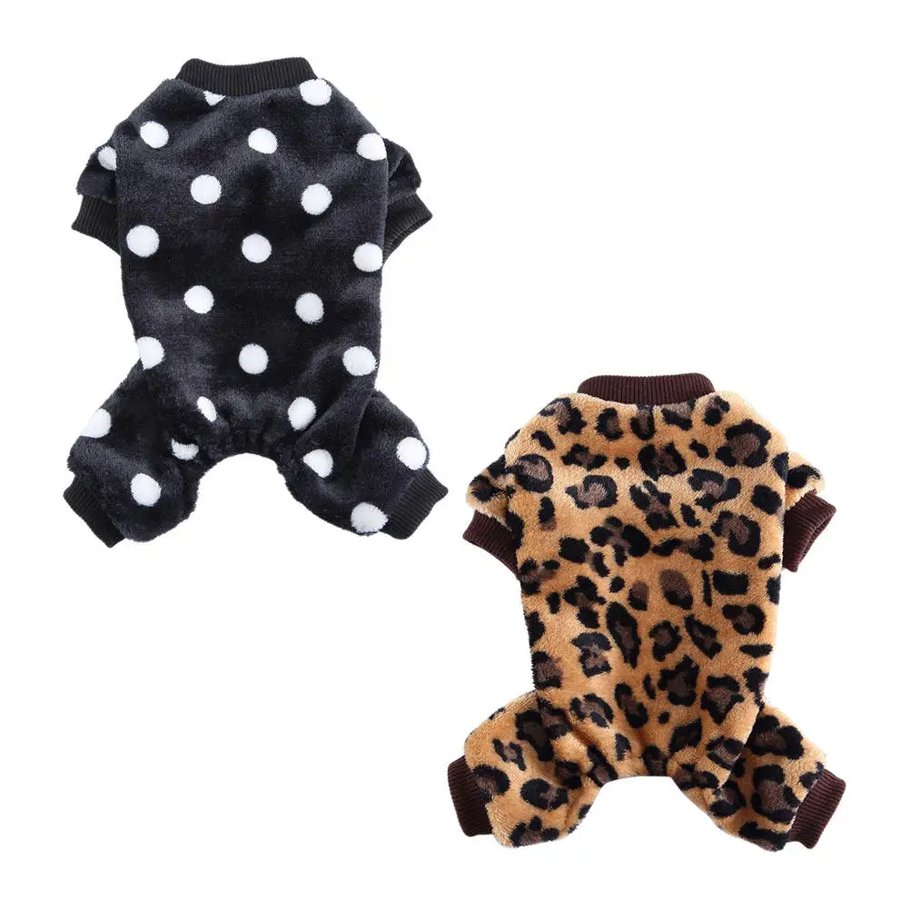 

2Pcs Pet Sleeping Pajamas Warm Comfortable Dog Jumpsuit Breathable 4 Legs Clothes Cozy Sleepwear for Dogs Autumn Party Costume