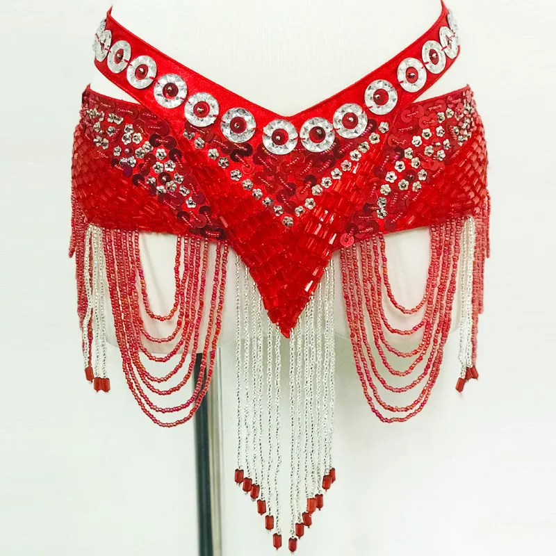 

New Belly Dance Hip Scarf Belt, Performance Practice Skirt with Extra Long & Wide Design