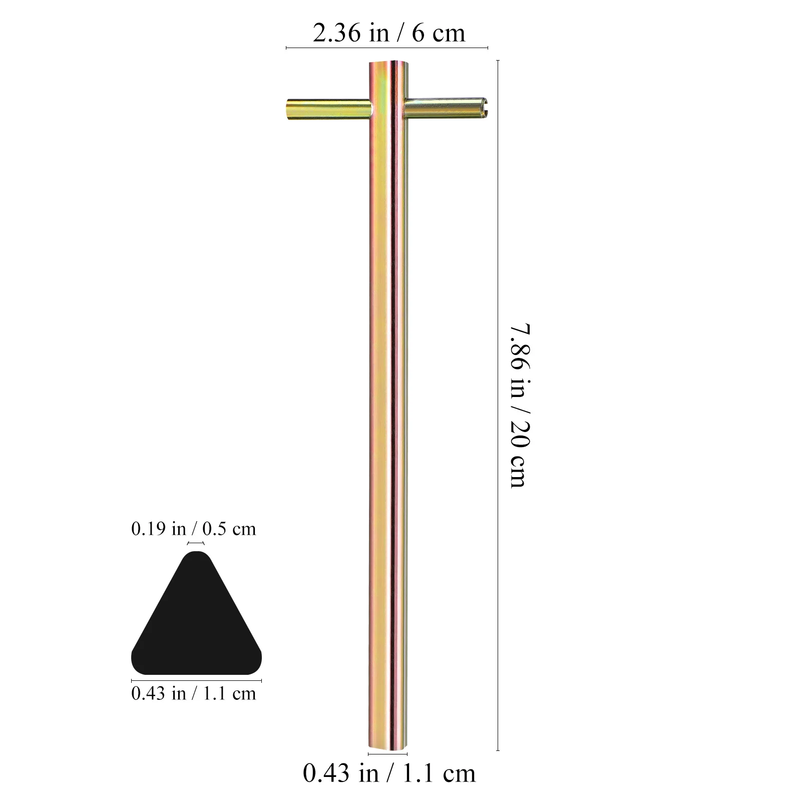Triangular 7.8 Elevator Door Key Universal Utility Emergency Elevator Door Key Multipurpose Lift Spanner Keys Wrench