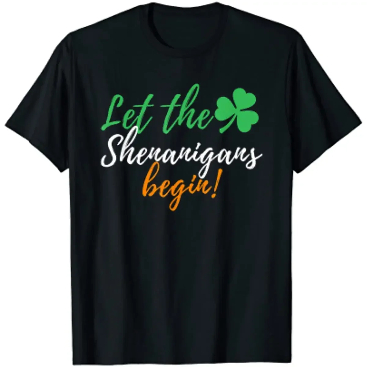 Cotton Vintage T Shirt Four Seasons Let The Shenanigans Begin Funny Irish St Patricks Day T-Shirt Oversized T Shirt Streetwear