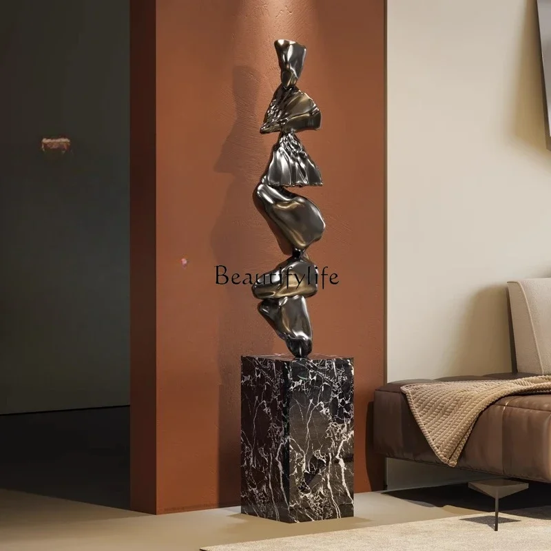 

LStone running abstract sculpture Wabi living room floor-to-ceiling large ornament hotel villa art decoration