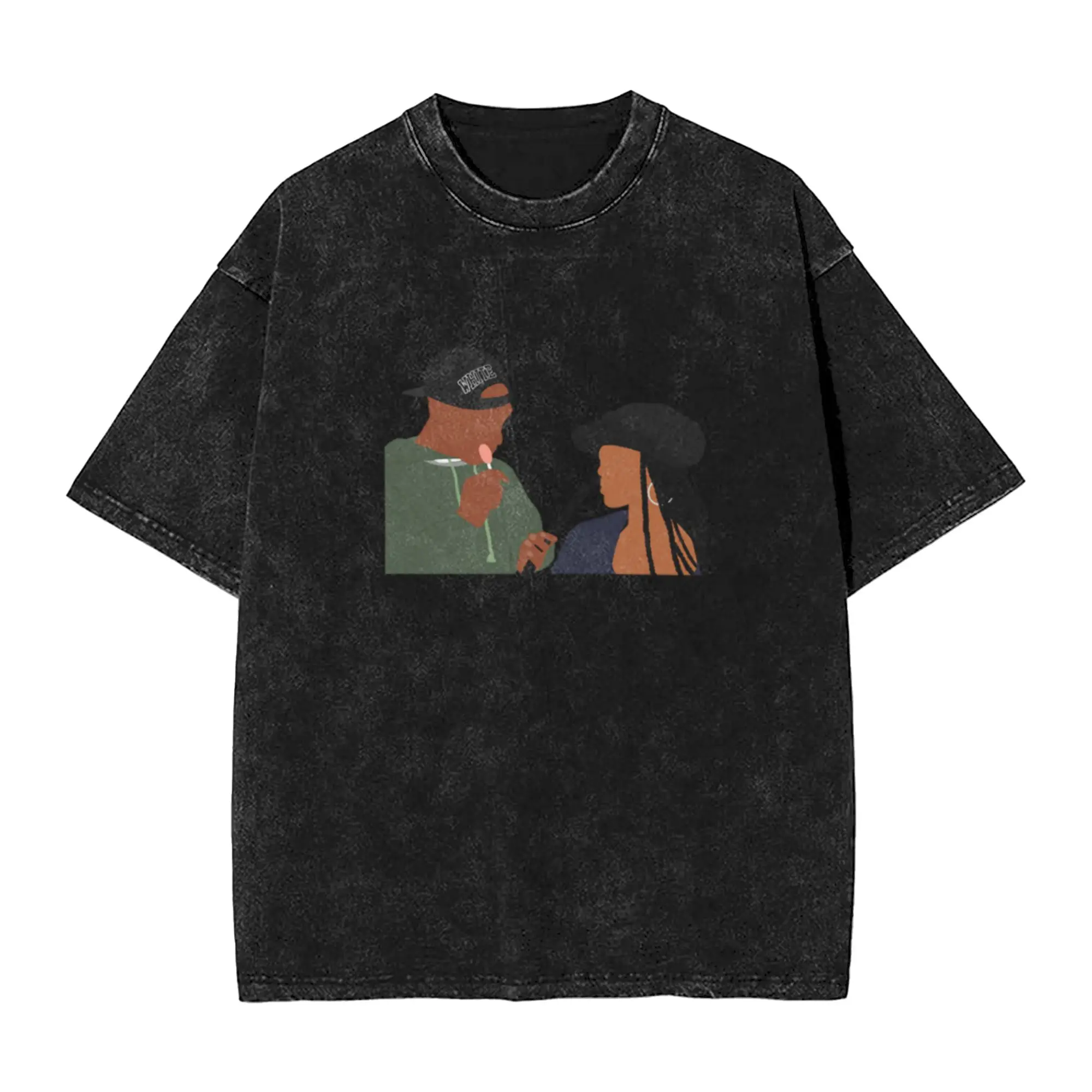 Poetic Justice Fan Art Sticker Classic Cool A Vintage Oversized Cotton Unisex T-Shirts