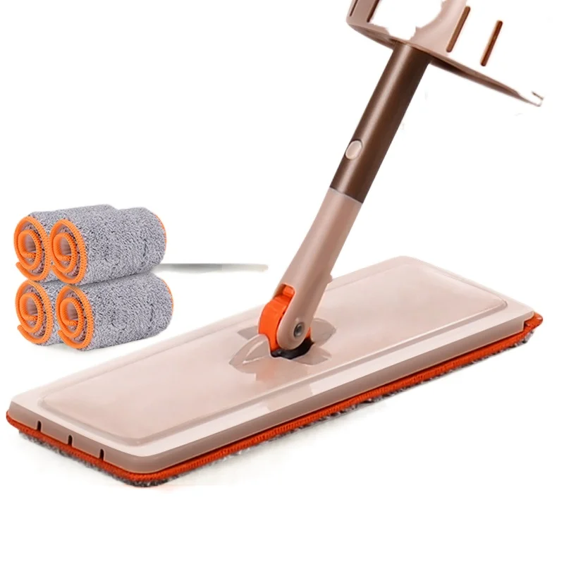 Mop Hand-Free Flat Mop Self Squeeze Rotating Wood Floor Lazy Household Mop Head Tobo Para Coleto