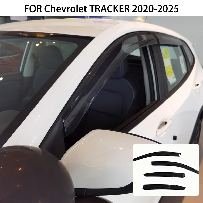 

Car accessories FOR Chevrolet TRACKER 2020-2025 black waterproof Door Window Visor Vent Shades Sun Rain Guard