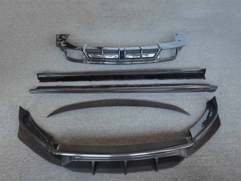 

High Quality Carbon Fiber Front Bumper Lip Rear Diffuser Spoiler Side Skirt Body Kit for Porsche Cayenne Sport