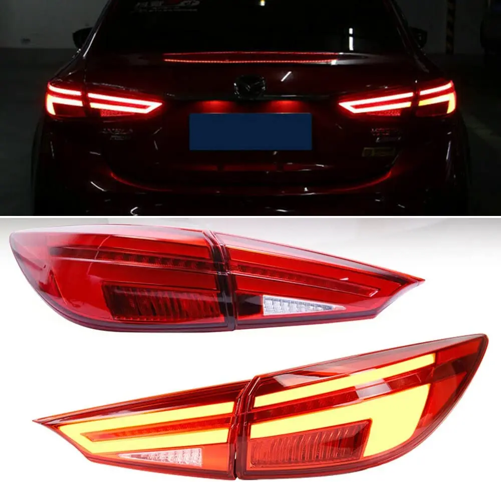 LED Taillights Assembly For Mazda 3 Axela 2014-2018 Sedan Reverse Running Brake Rear Lamp Assembly With Sequential Turn Signa