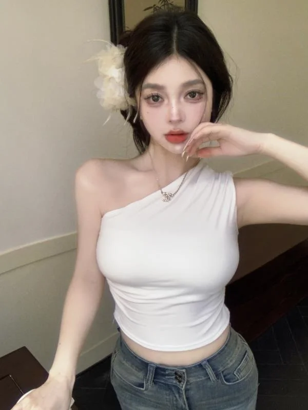 Crop Top Woman Gym Womens Plain Basic Soft Fit Black Sport White Loose Style Simple Y2k Pattern Outfit Design Cool Gf