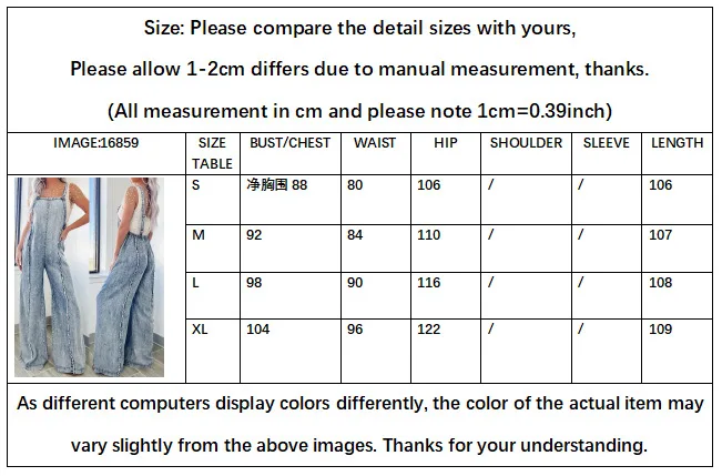 Jumpsuits Women Loose Casual One Piece Jeans Sling Sleeveless Wide Leg Long Pants Suspenders Rompers Denim Y2k Overalls 2024