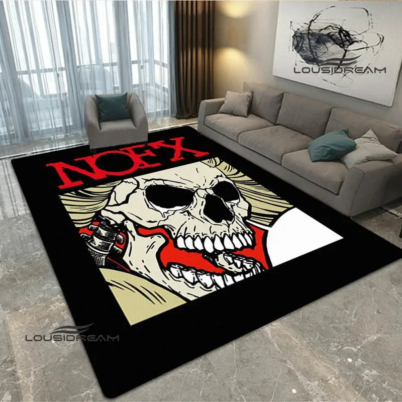 Rock band N-NOFX Retro print carpet tappeto antiscivolo decorazione camera da letto soggiorno decorazione bagno tappetino regalo di compleanno